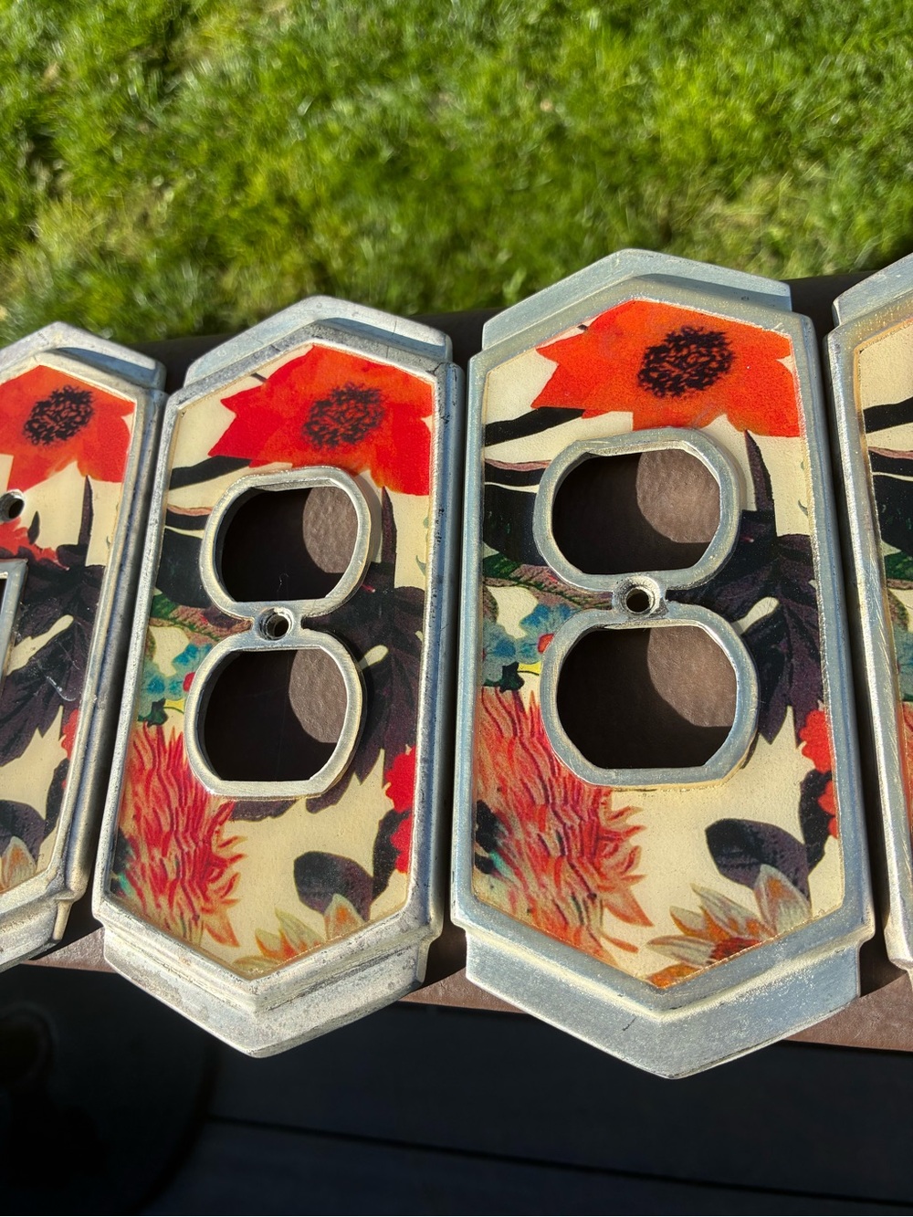 Anthropologie Watercolor Switch Plates (Set of 7)